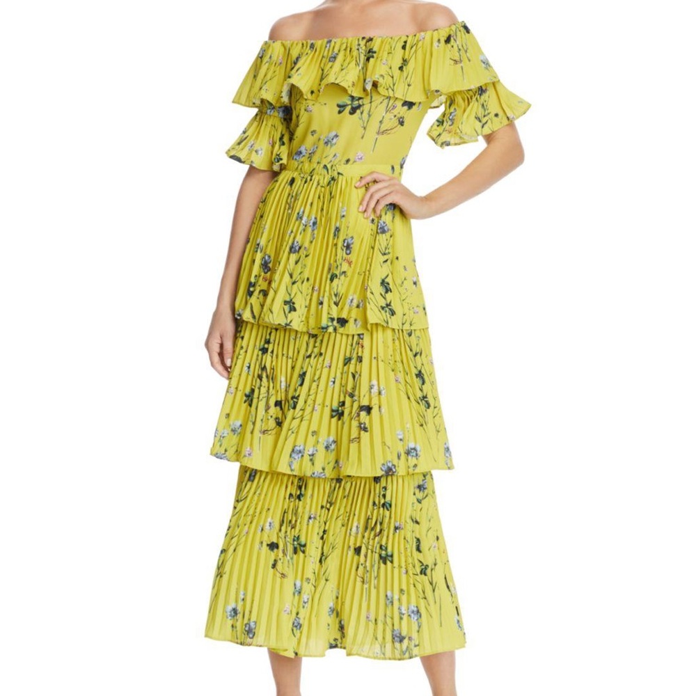 Aqua by Bloomingdale’s Pleated Tiered Dress